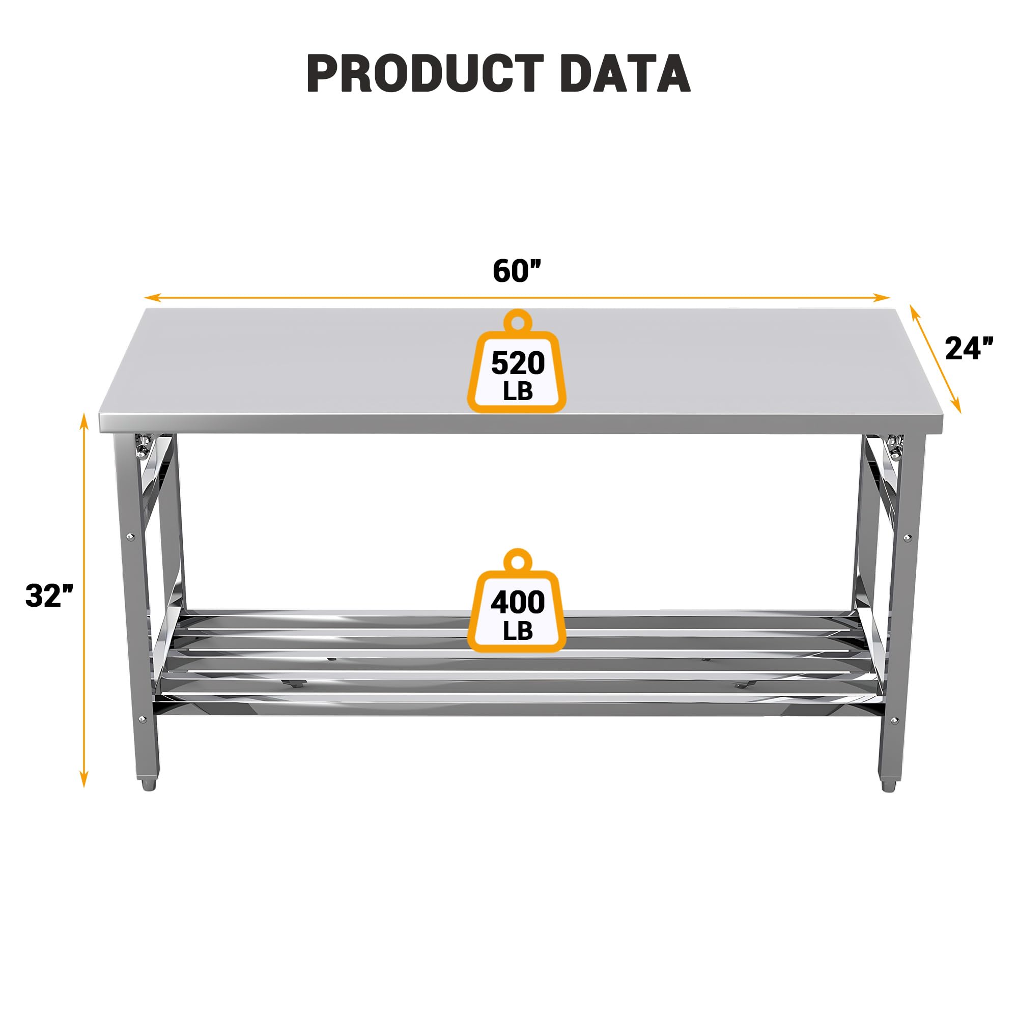 Table de préparation et de tra - Commercial Kitchen Bench avis et prix