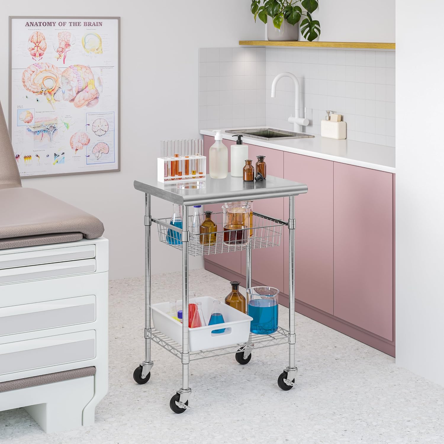 Table de préparation commercia - Commercial Kitchen Island On Wheels avis et prix