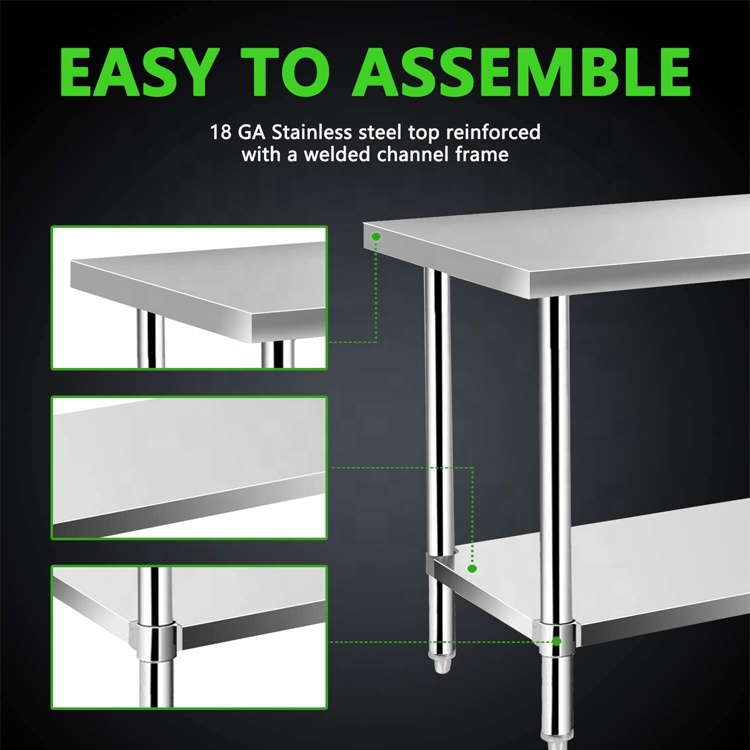 Table de travail réglable en h - Commercial Kitchen Bench avis et prix